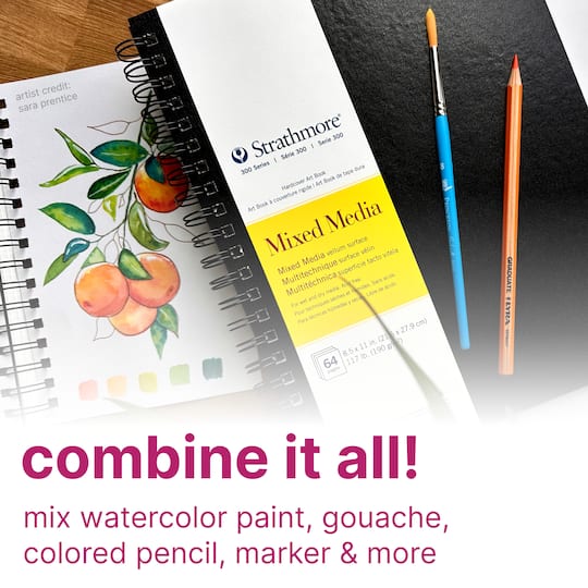 Strathmore® 300 Series Mixed Media Hardcover Art Book, 8.5" x 11"